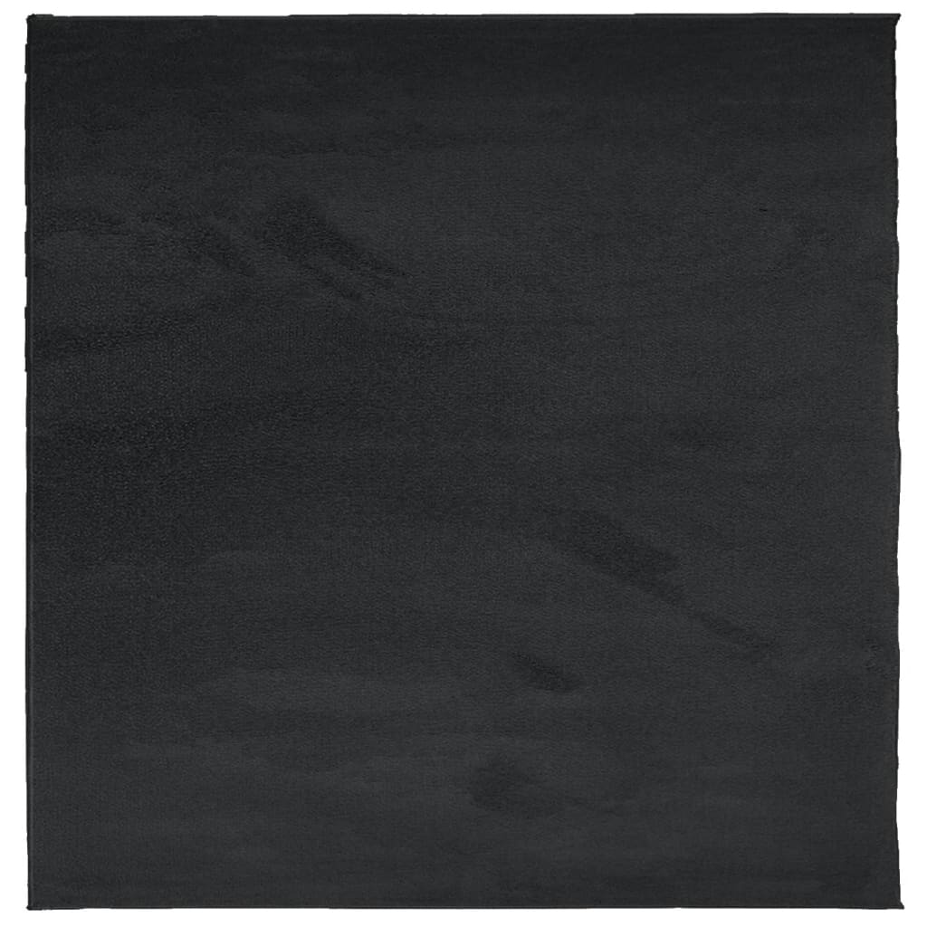 vidaXL Rug OVIEDO Short Pile Black 200x200 cm