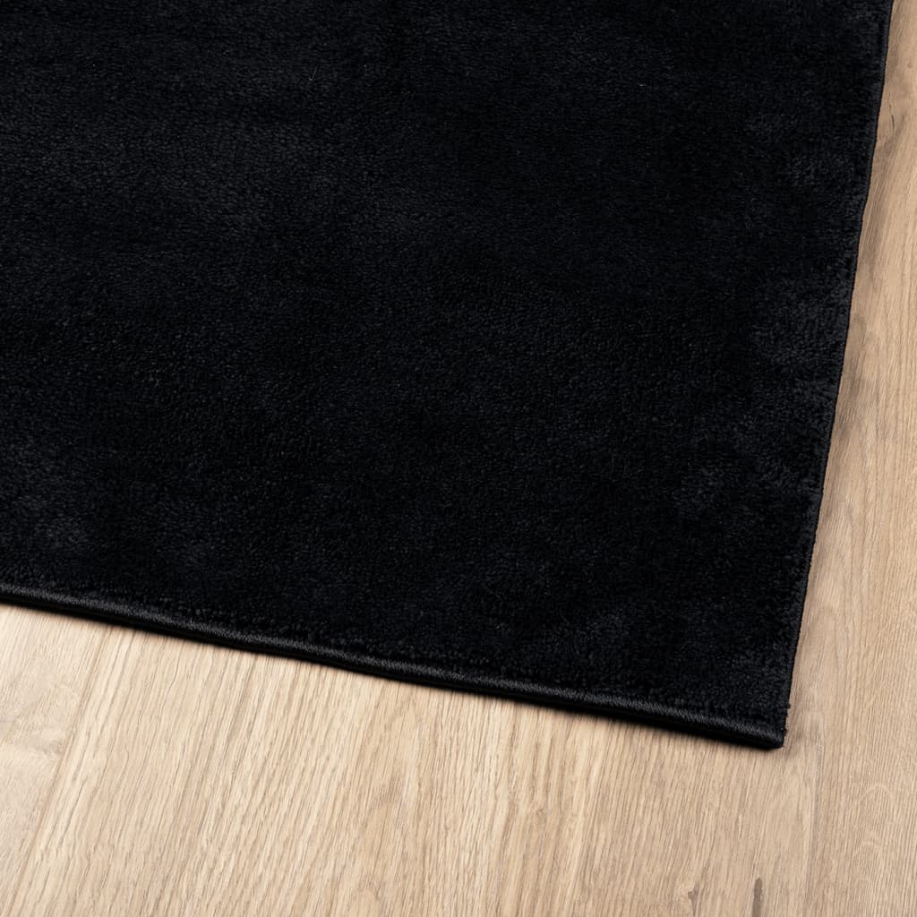 vidaXL Rug OVIEDO Short Pile Black 240x240 cm