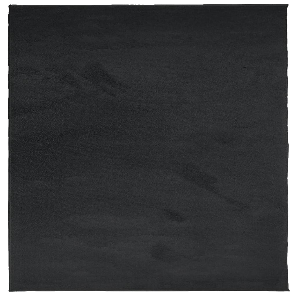 vidaXL Rug OVIEDO Short Pile Black 240x240 cm