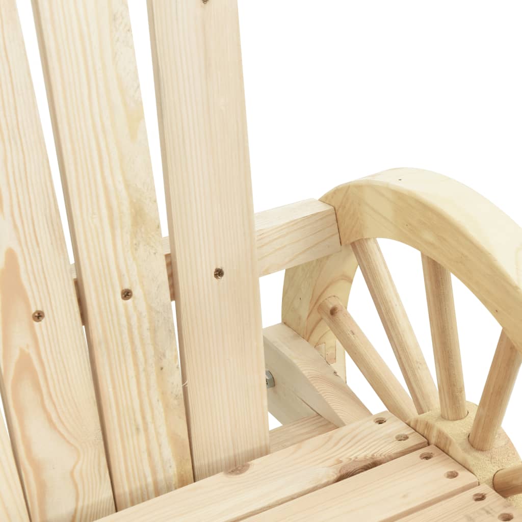 Garden Adirondack Chair | Set of 4 | Natural Wood | Solid fir wood