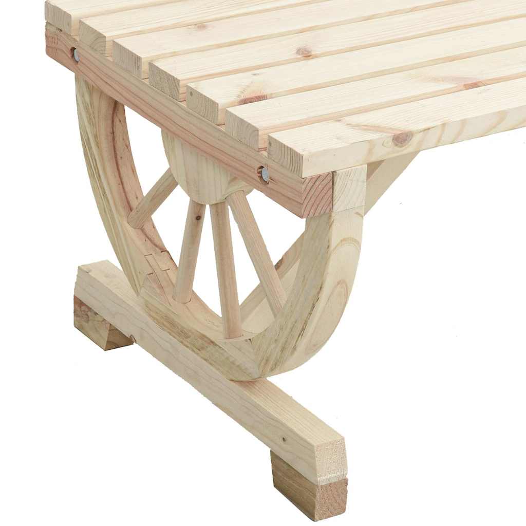3 Piece Garden Dining Set Solid Wood Fir