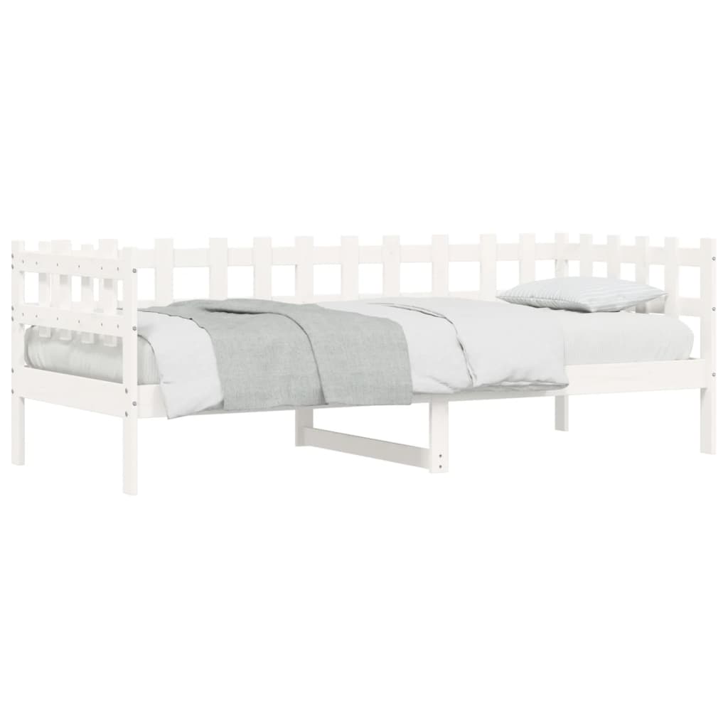 vidaXL Day Bed without Mattress White 90x200 cm Solid Wood Pine