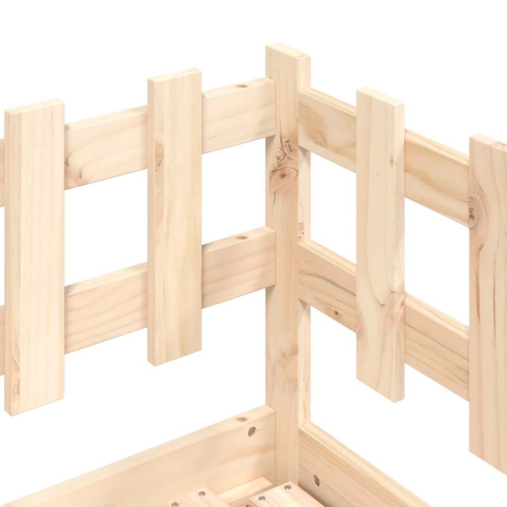 Pull-out Day Bed without Mattress  2x(90x200) cm Solid Wood