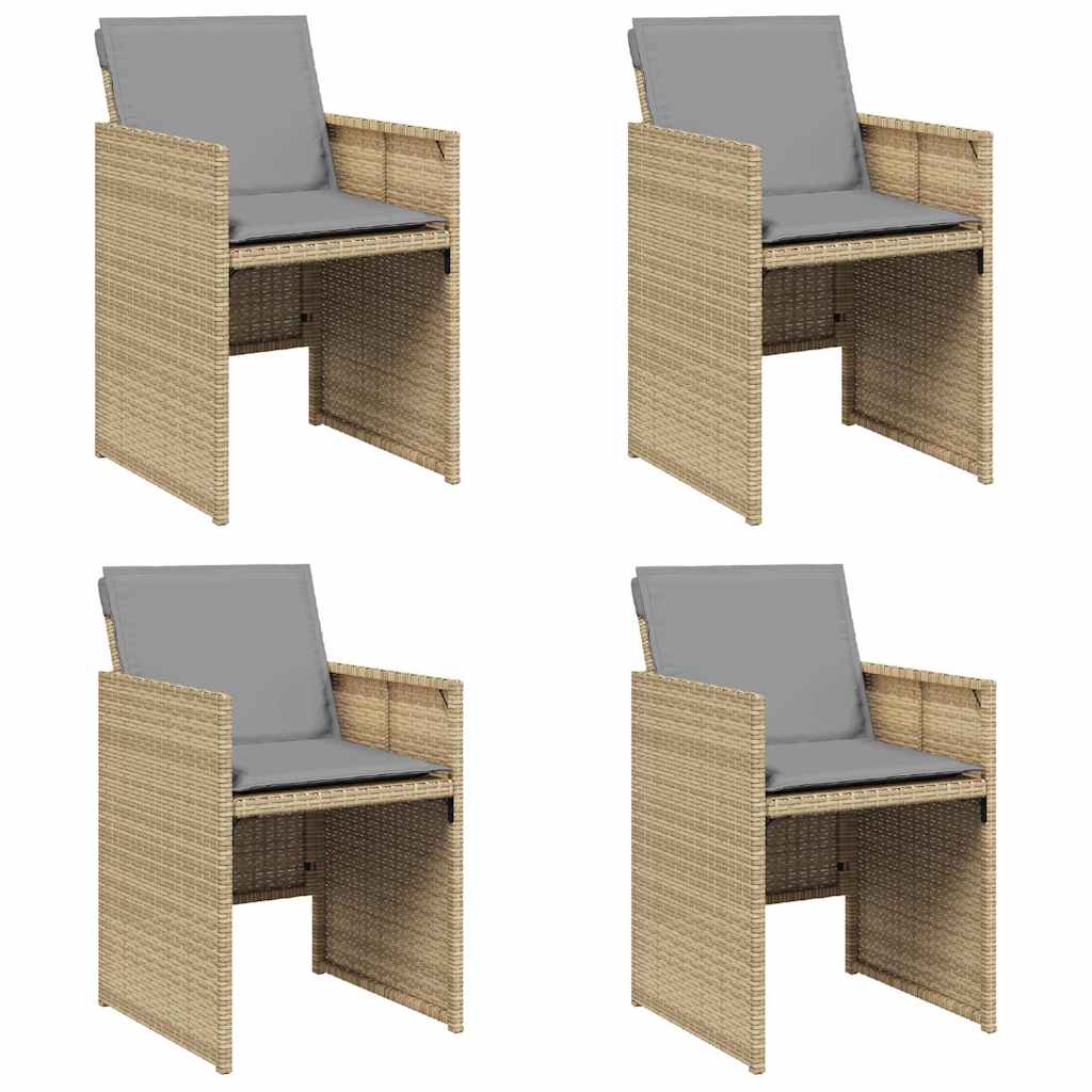 Garden Chair | Set of 4 | Mix Beige, Light Grey