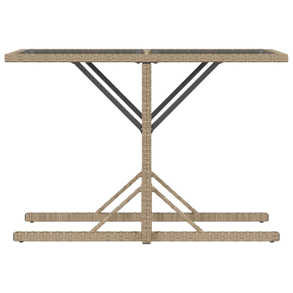 3 Piece Bistro Set with Cushions Mix Beige Poly Rattan