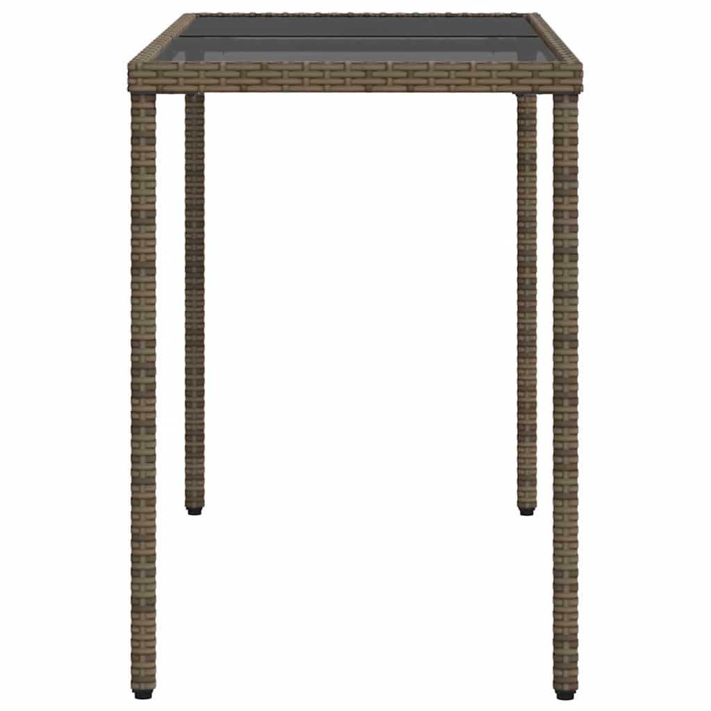 5 Piece Garden Dining Set with Cushions Grey Poly Rattan