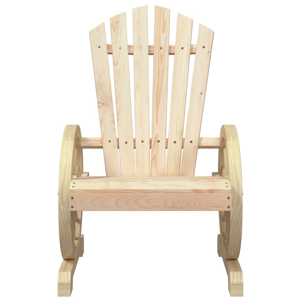 Garden Adirondack Chair | Natural Wood | Solid Fir Wood | Standard