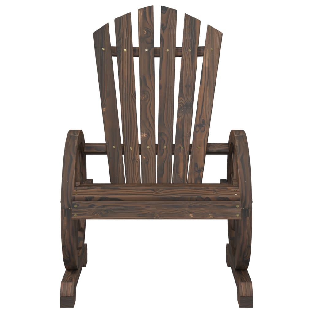 Garden Adirondack Chair | Burnt Wood | Solid Fir Wood | Standard