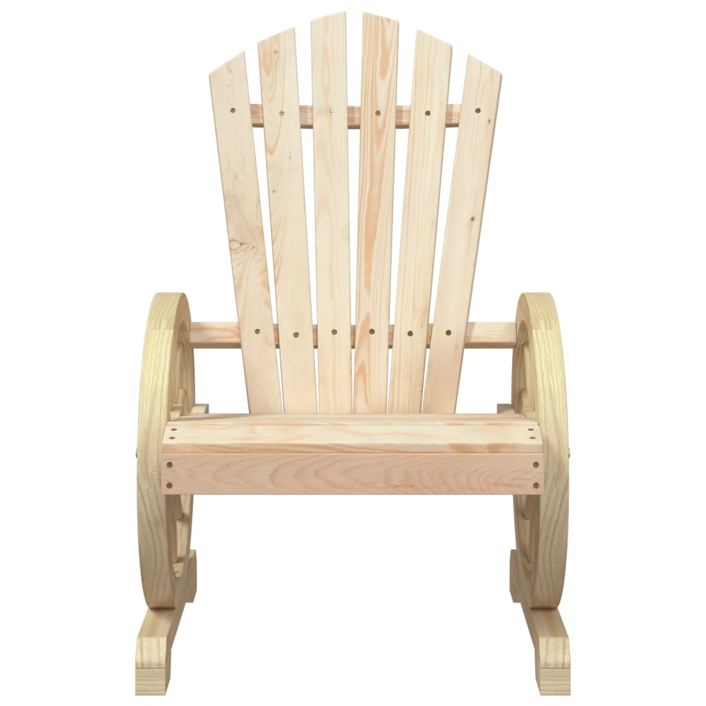 Garden Adirondack Chair | Set of 2 | Natural wood | Solid fir wood
