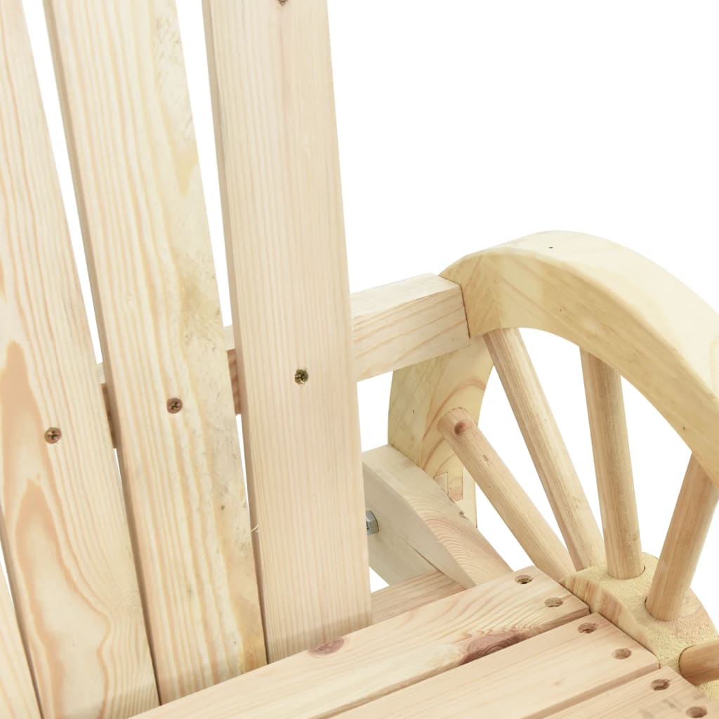 Garden Adirondack Chair | Set of 2 | Natural wood | Solid fir wood
