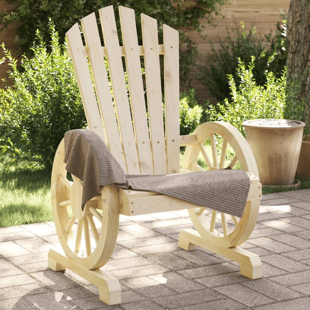 Garden Adirondack Chair | Set of 2 | Natural wood | Solid fir wood
