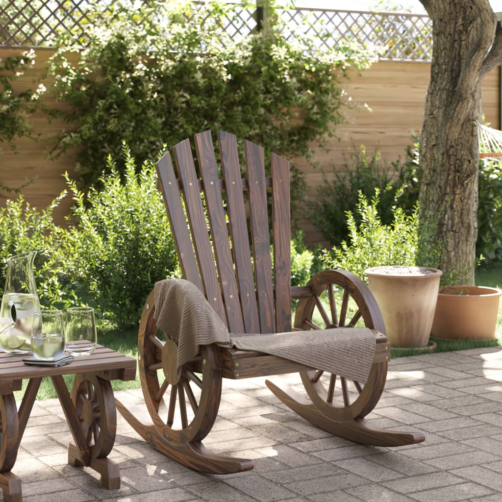 vidaXL Rocking Adirondack Chair Solid Wood Fir