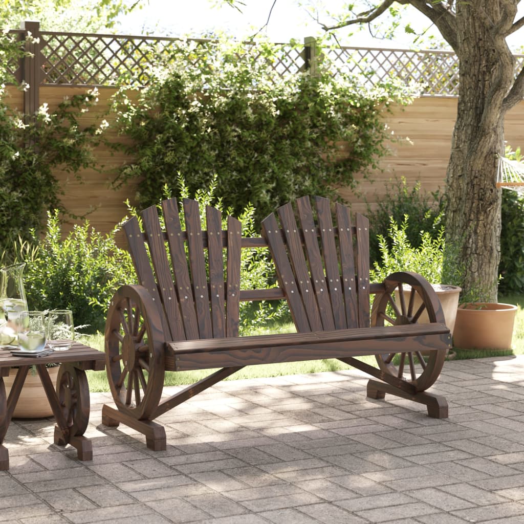 Garden Adirondack Chair | Burnt look | Solid Fir Wood