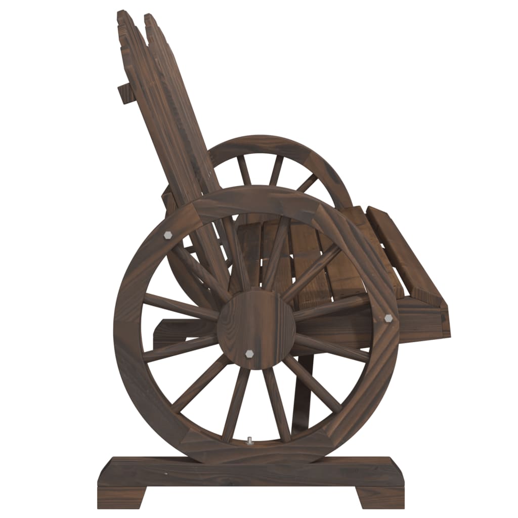 Garden Adirondack Chair | Burnt look | Solid Fir Wood