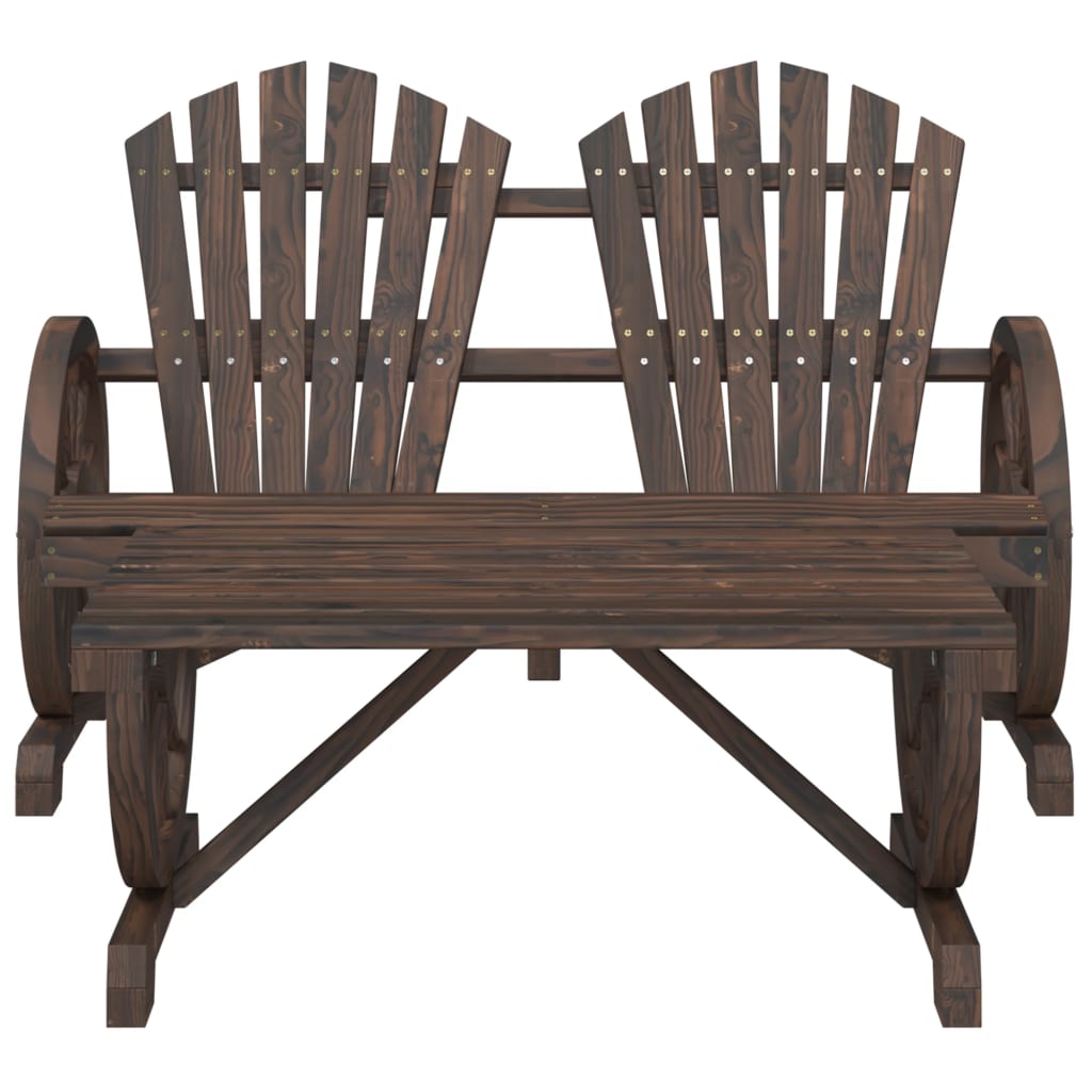 Garden Lounge Set | Burnt look wood | Solid fir wood | Large | Ergonomic