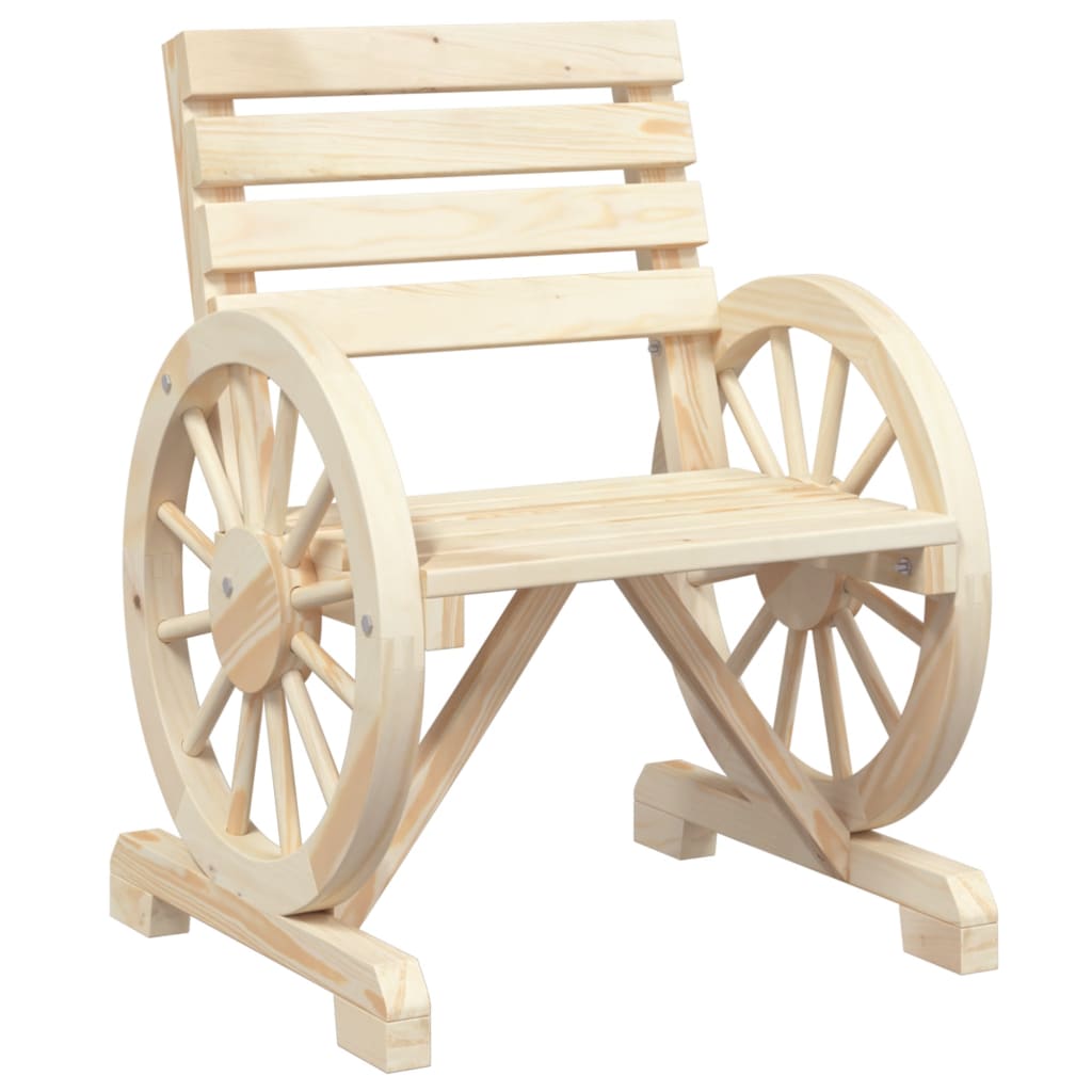 Garden Chair | Natural wood | Solid Fir Wood | 58x58x78.5 cm | Durable