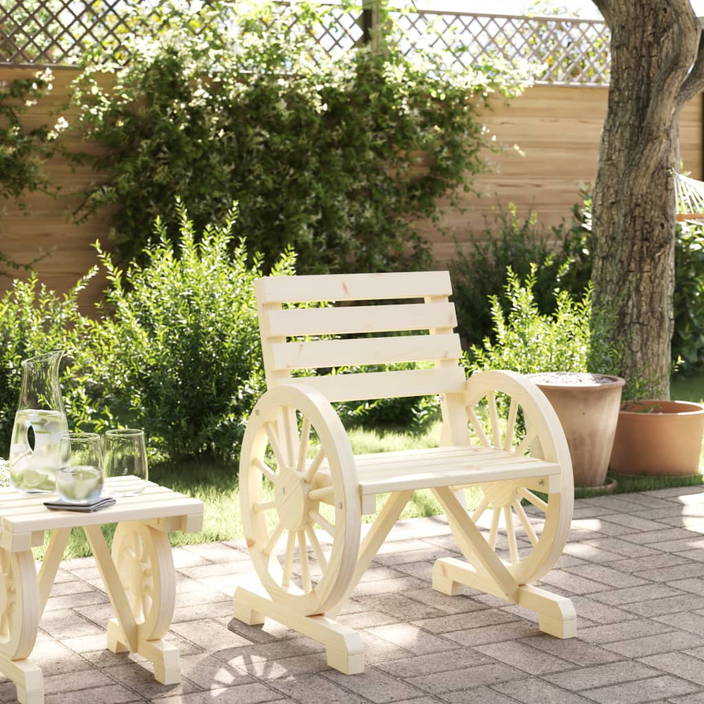 Garden Chair | Natural wood | Solid Fir Wood | 58x58x78.5 cm | Durable