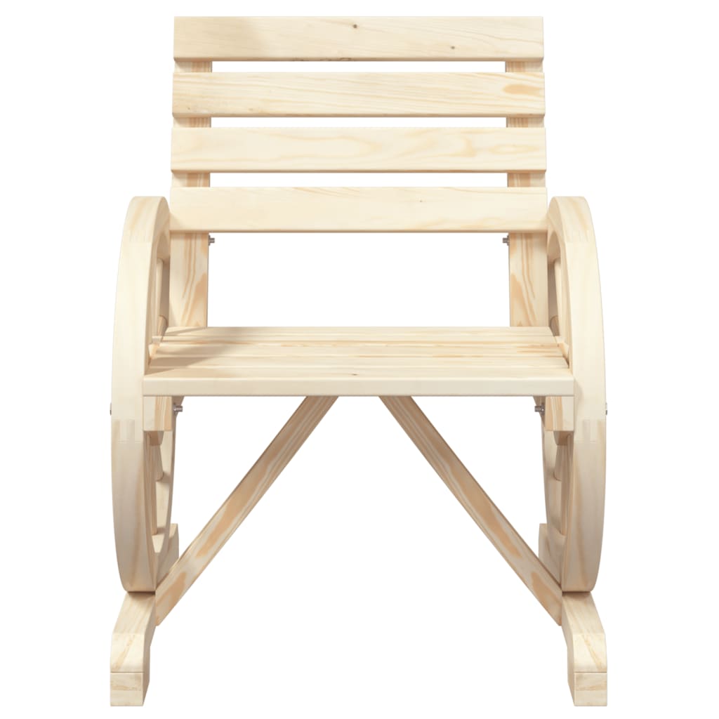 Garden Chair | Natural wood | Solid Fir Wood | 58x58x78.5 cm | Durable