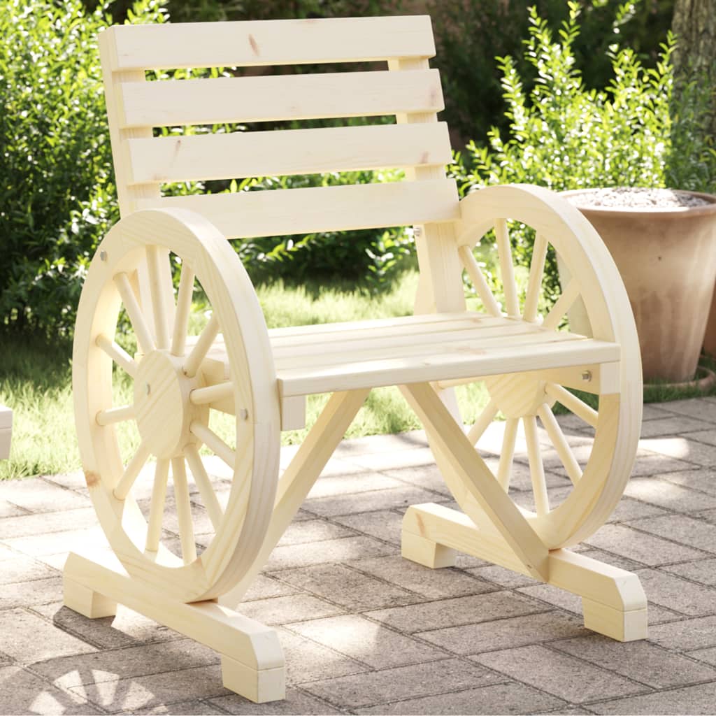 Garden Chair | Natural wood | Solid Fir Wood | 58x58x78.5 cm | Durable