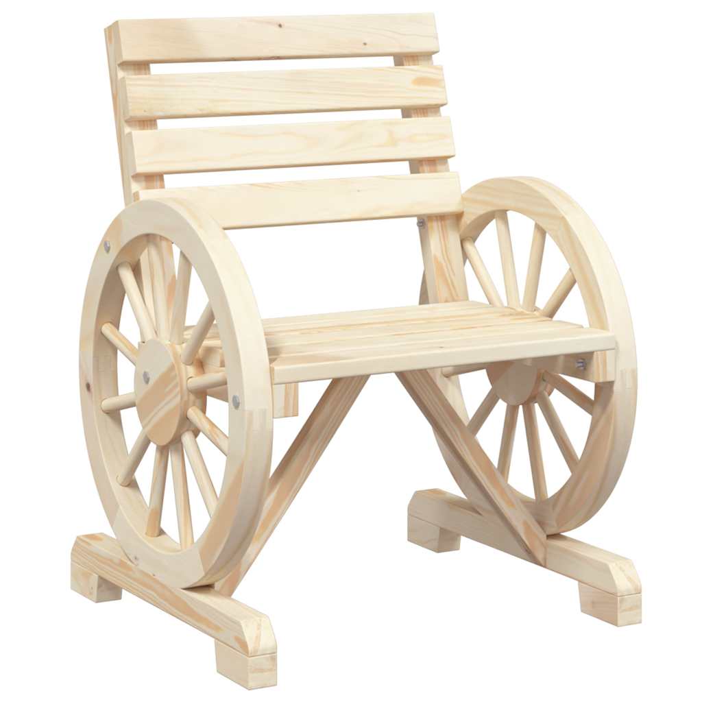 Garden Chair | Set of 2 | Natural wood finish | Solid fir wood | Standard