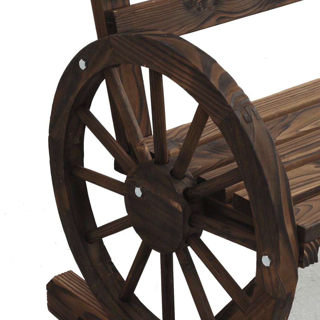 Garden Chair | Set of 2 | Burnt wood | Solid fir wood | Standard