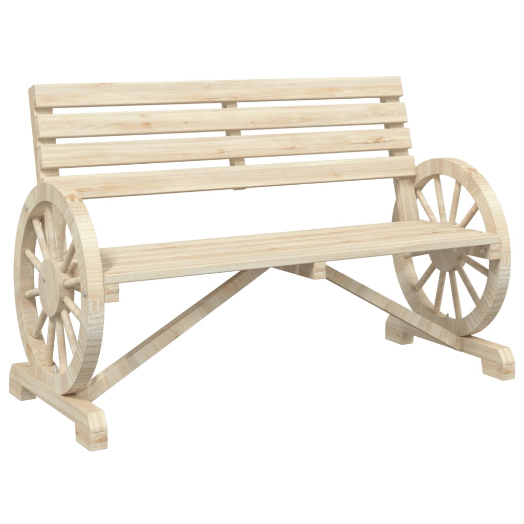 vidaXL Garden Bench 2-Seater Solid Wood Fir