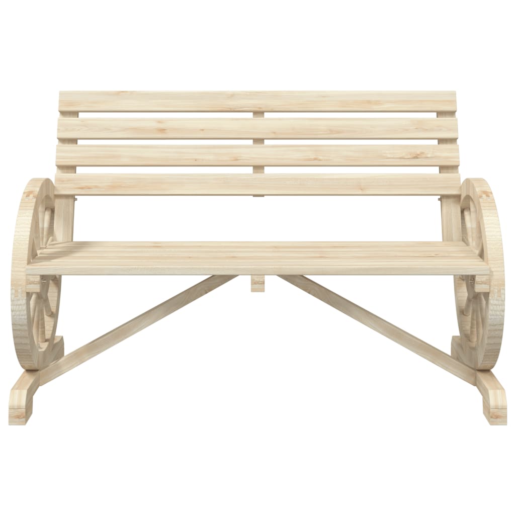 vidaXL Garden Bench 2-Seater Solid Wood Fir