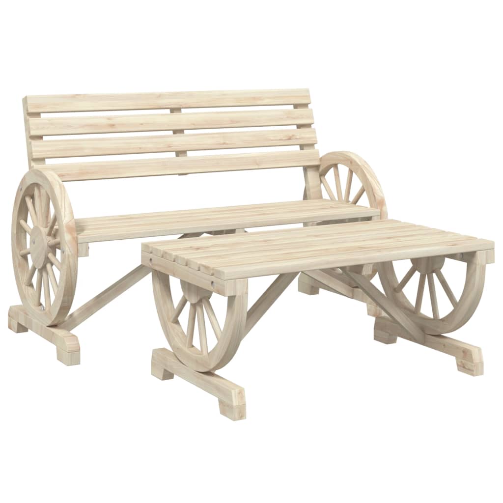 Garden Lounge Set | natural wood | Solid fir wood | Medium | Durable