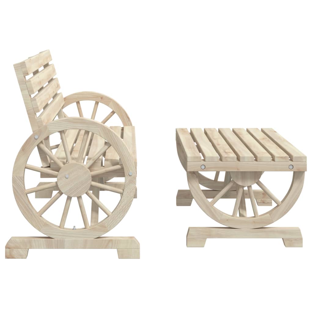 Garden Lounge Set | natural wood | Solid fir wood | Medium | Durable