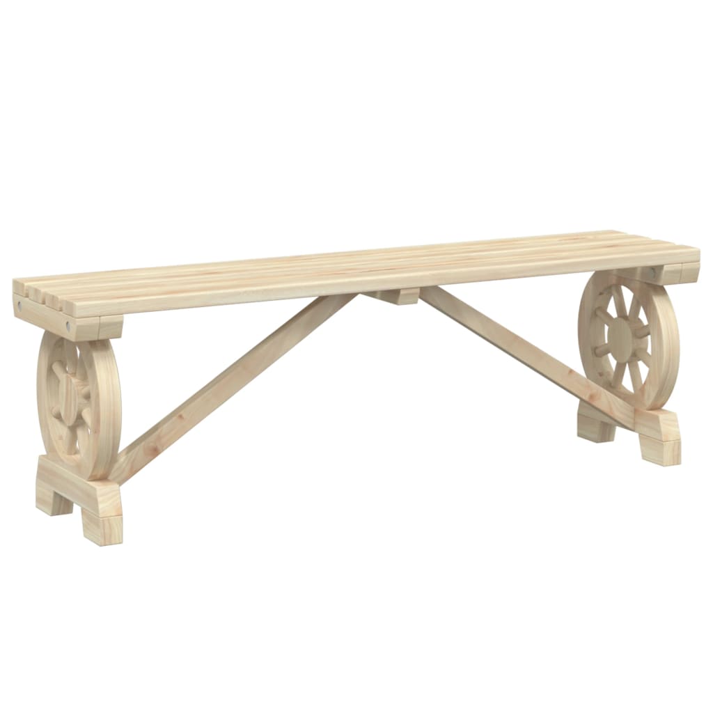 Garden Bench | Natural wood | Solid fir wood | 115 cm |  Durable