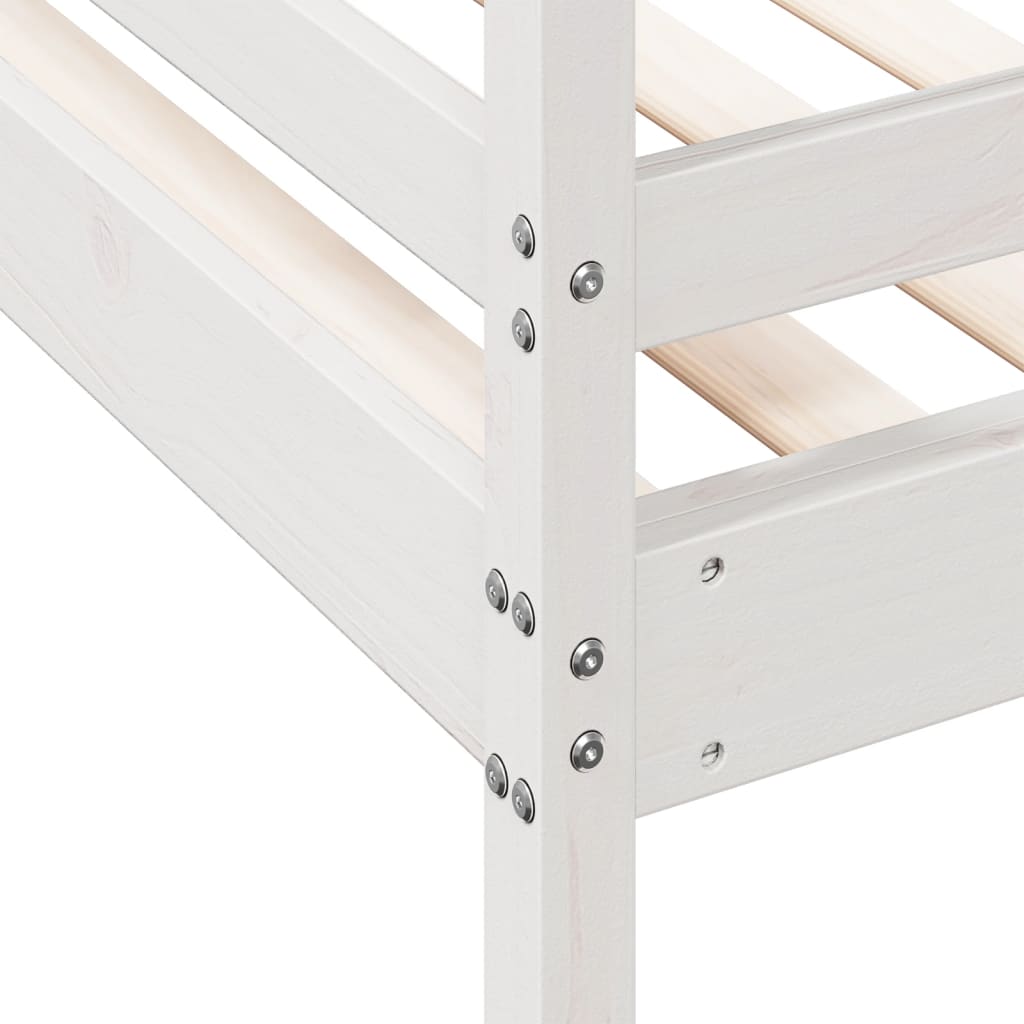 Bunk Bed without Mattress 80x200/140x200 cm White Solid Wood