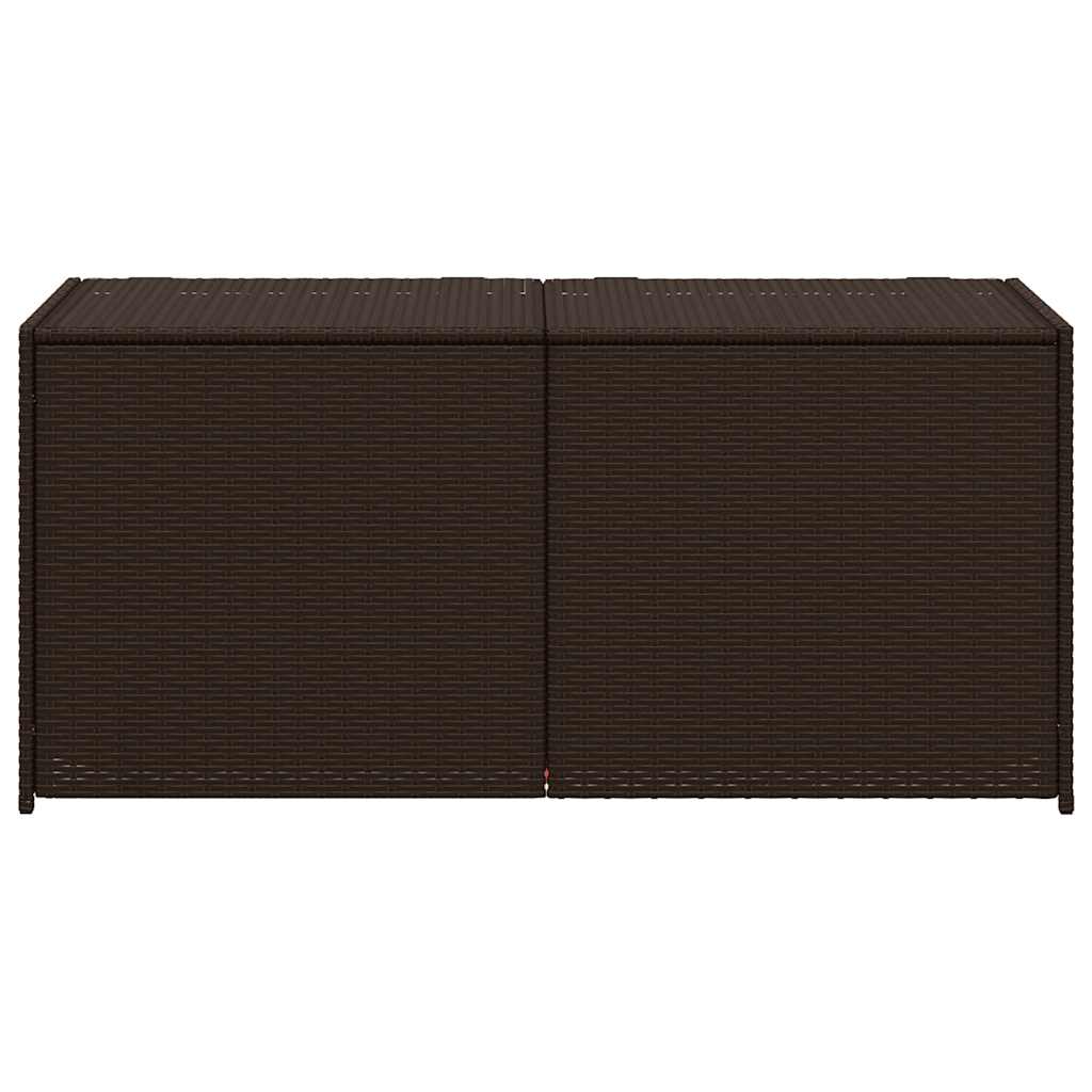 Garden Storage Box Brown 283L Poly Rattan