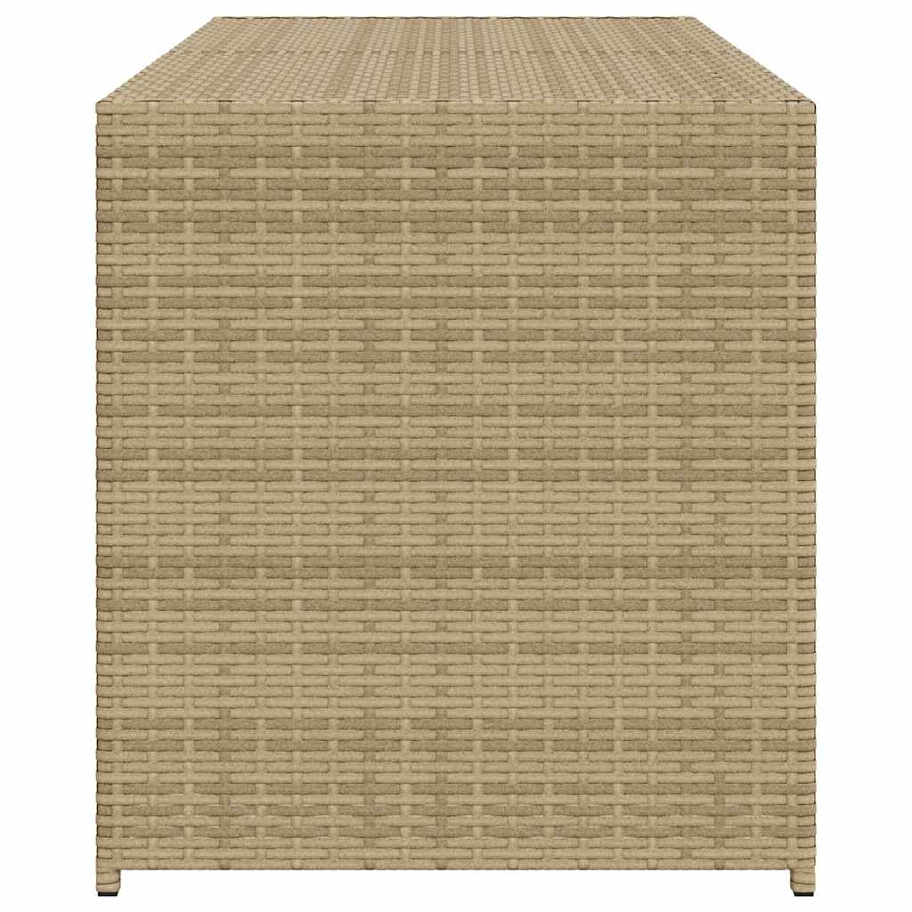 Garden Storage Box Mix Beige 283L Poly Rattan