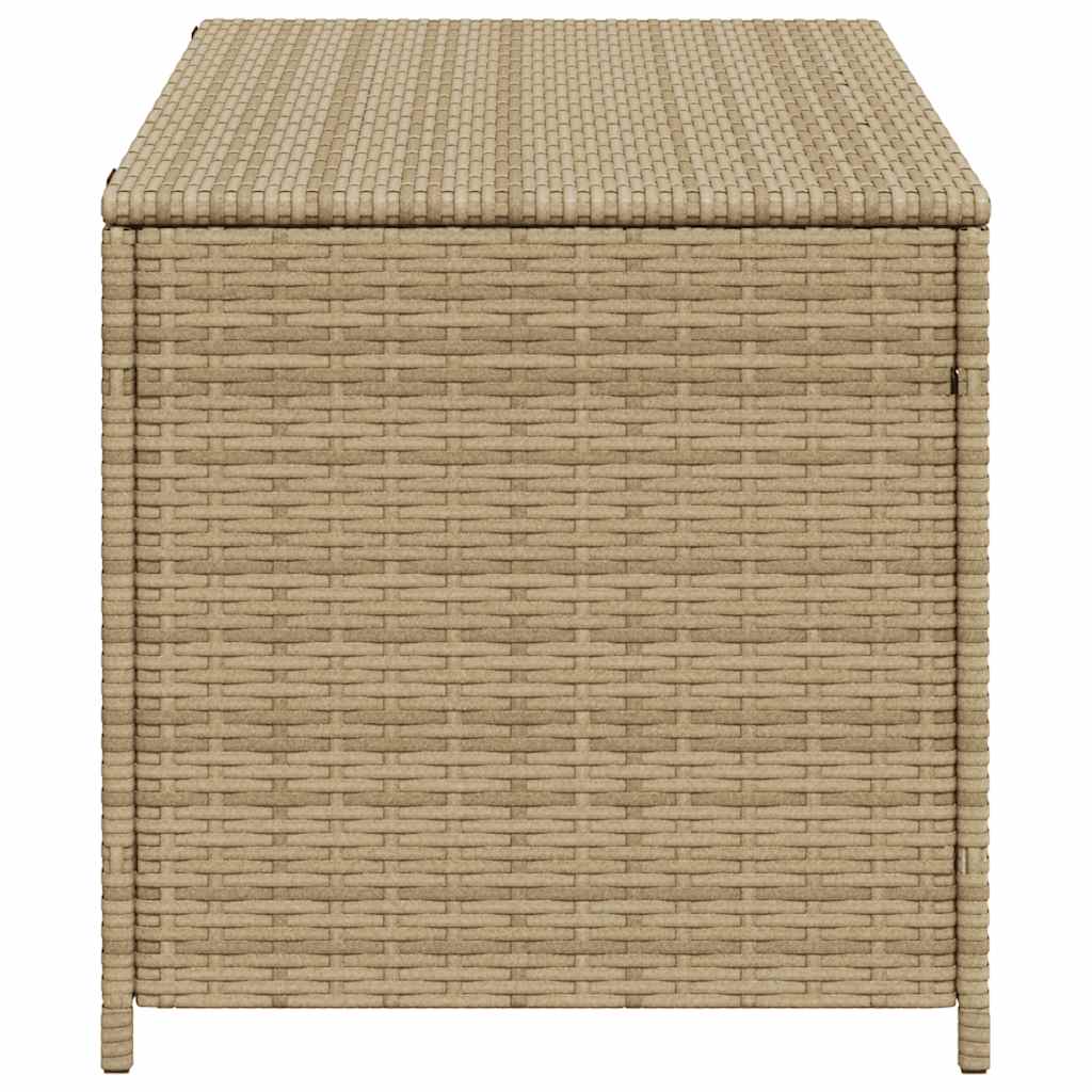 Garden Storage Box Mix Beige 190L Poly Rattan
