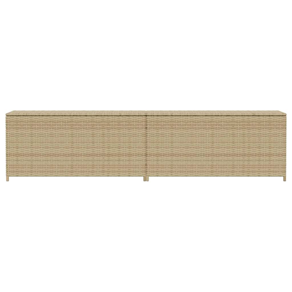 Garden Storage Box Mix Beige 469L Poly Rattan