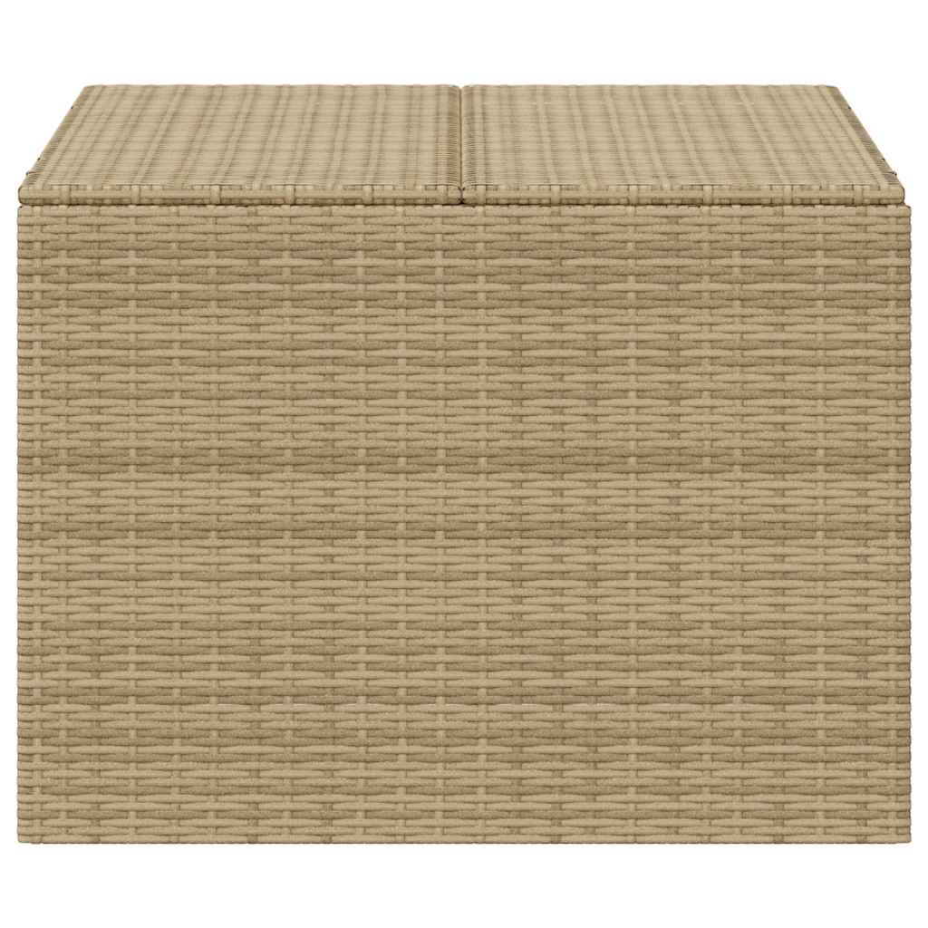 Garden Storage Box Mix Beige 291L Poly Rattan