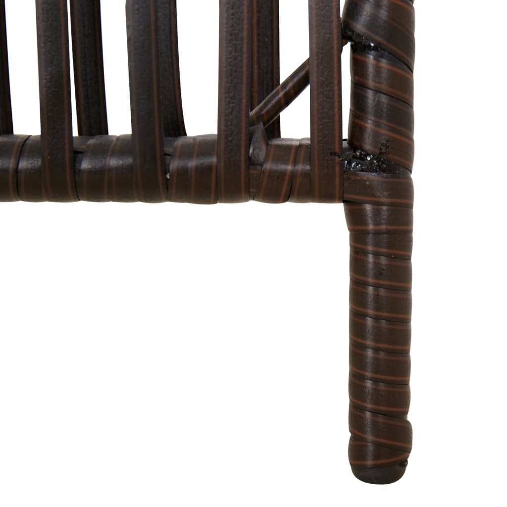 Room Divider 4 Panels Grey Poly Rattan