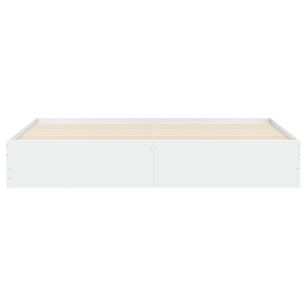 Bed Frame with Drawers without Mattress White 160x200 cm