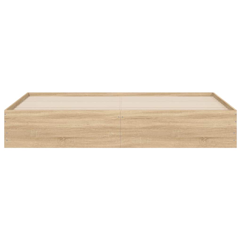 Bed Frame with Drawers without Mattress Sonoma Oak 160x200 cm