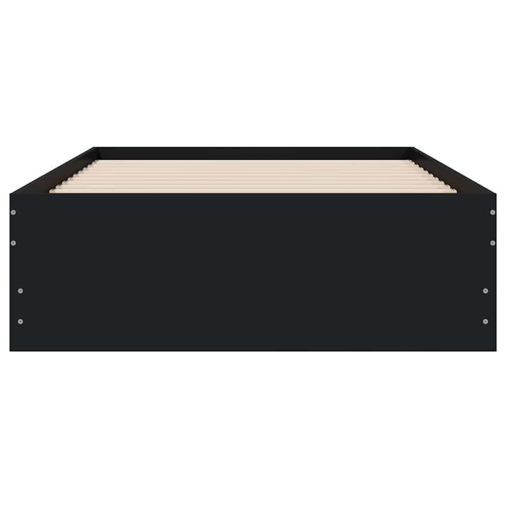 Bed Frame with Drawers without Mattress Black 90x190 cm Single