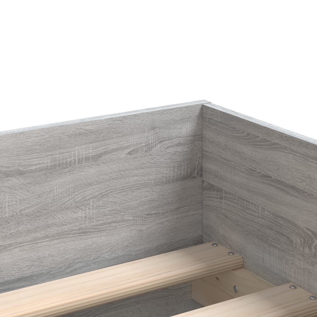 Bed Frame | Grey Sonoma | Engineered wood | Single | Bed Frame