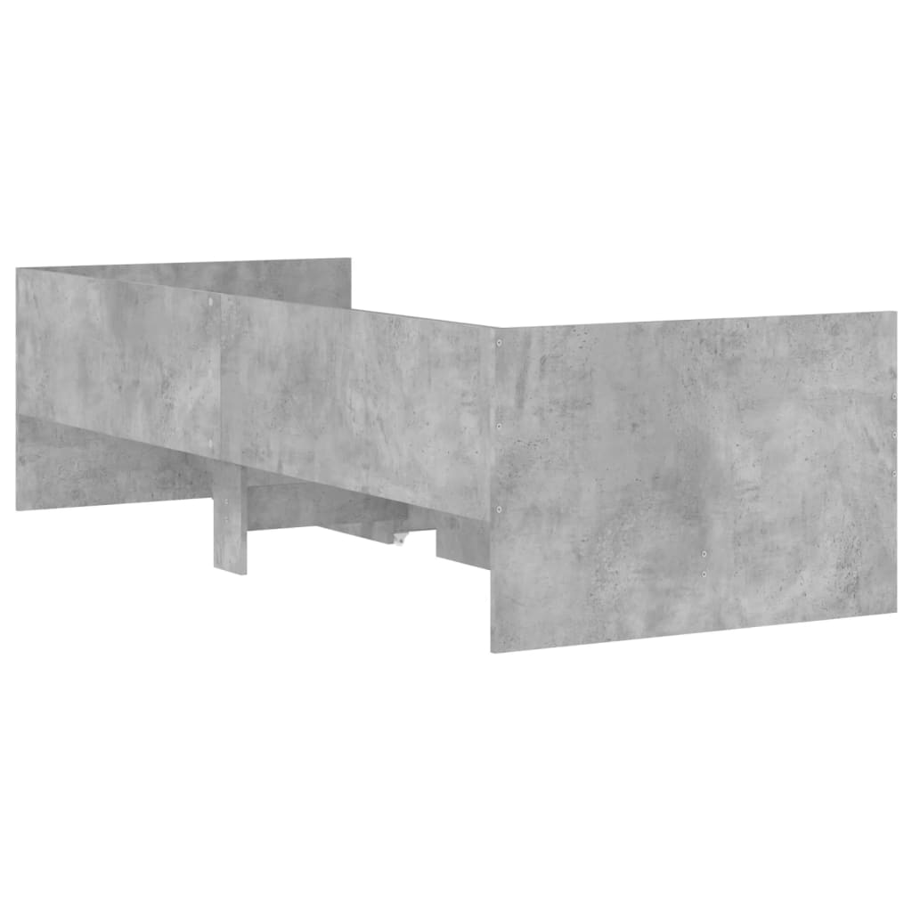 Bed Frame | Concrete grey | Engineered wood | Standard Single | Bed Frame