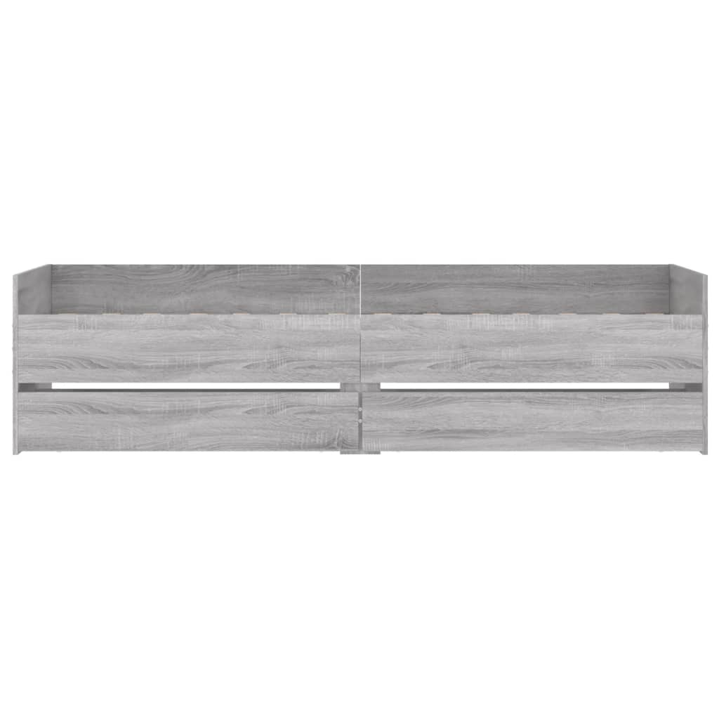 Bed Frame | Grey Sonoma | Engineered wood | 90x200 cm | Bed Frame