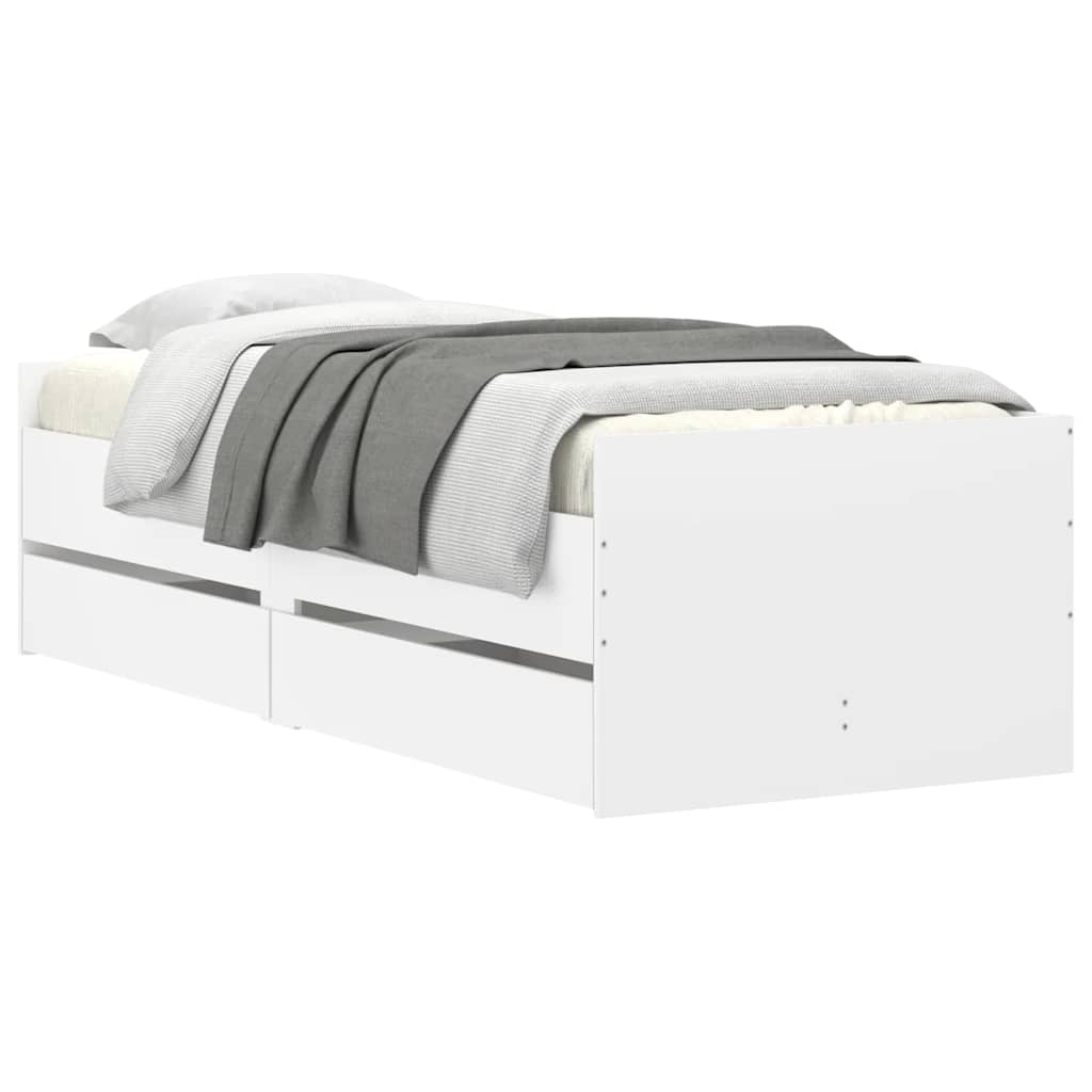 Bed Frame | White | Engineered wood, Plywood | Single | Bed Frame