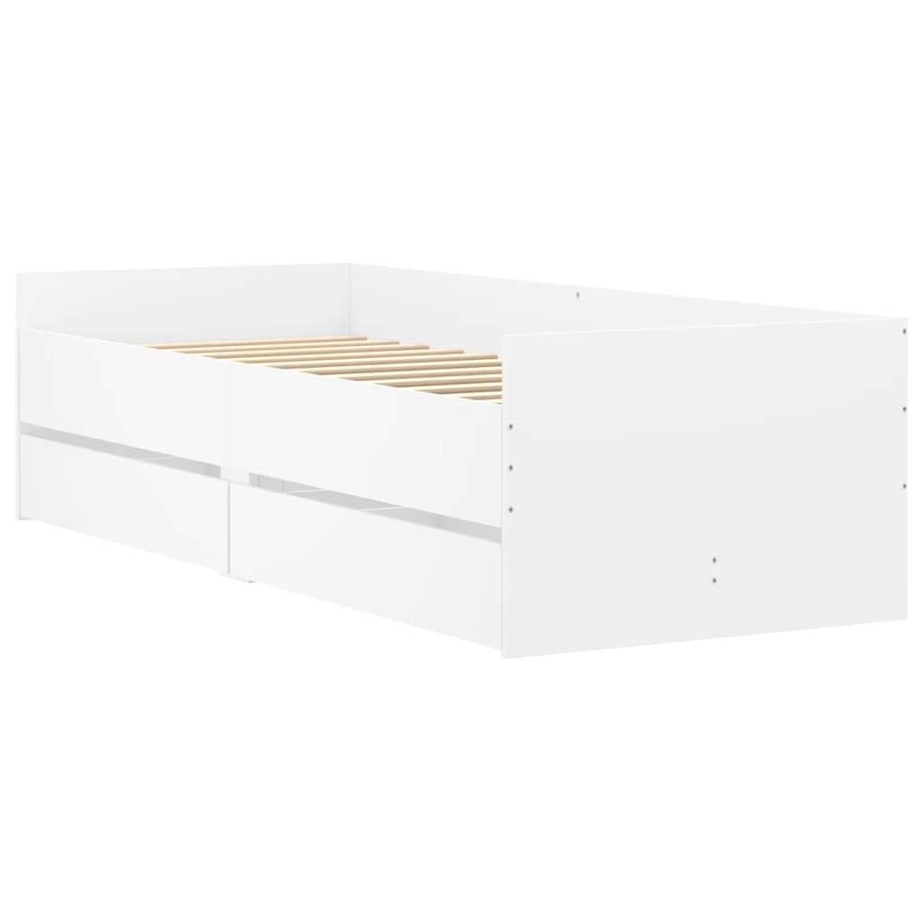 Bed Frame | White | Engineered wood, Plywood | Single | Bed Frame