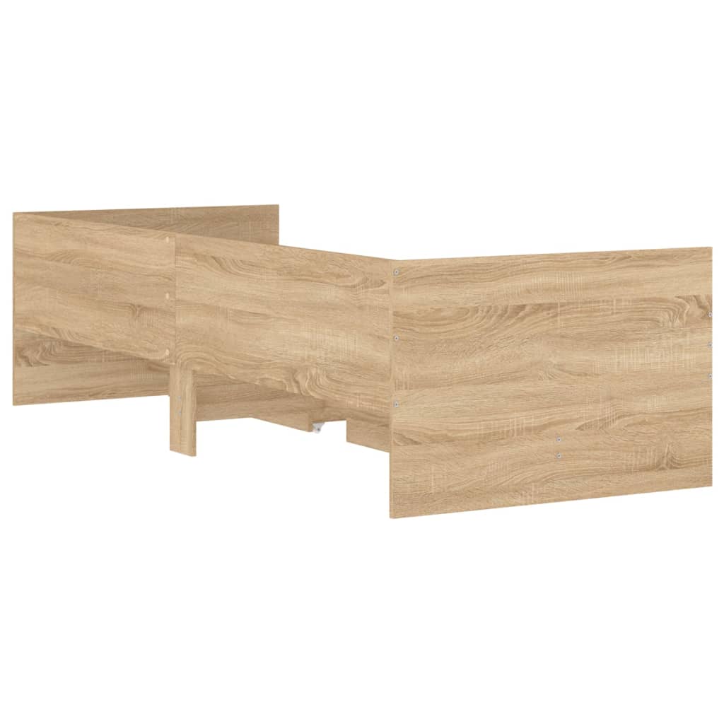Bed Frame with Drawers without Mattress Sonoma Oak 90x190 cm Single