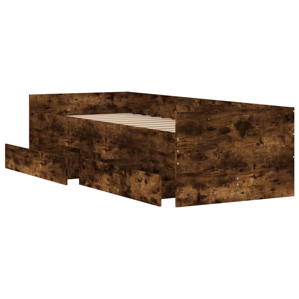 Bed Frame | Smoked Oak | Engineered wood, Plywood | Single | Bed Frame