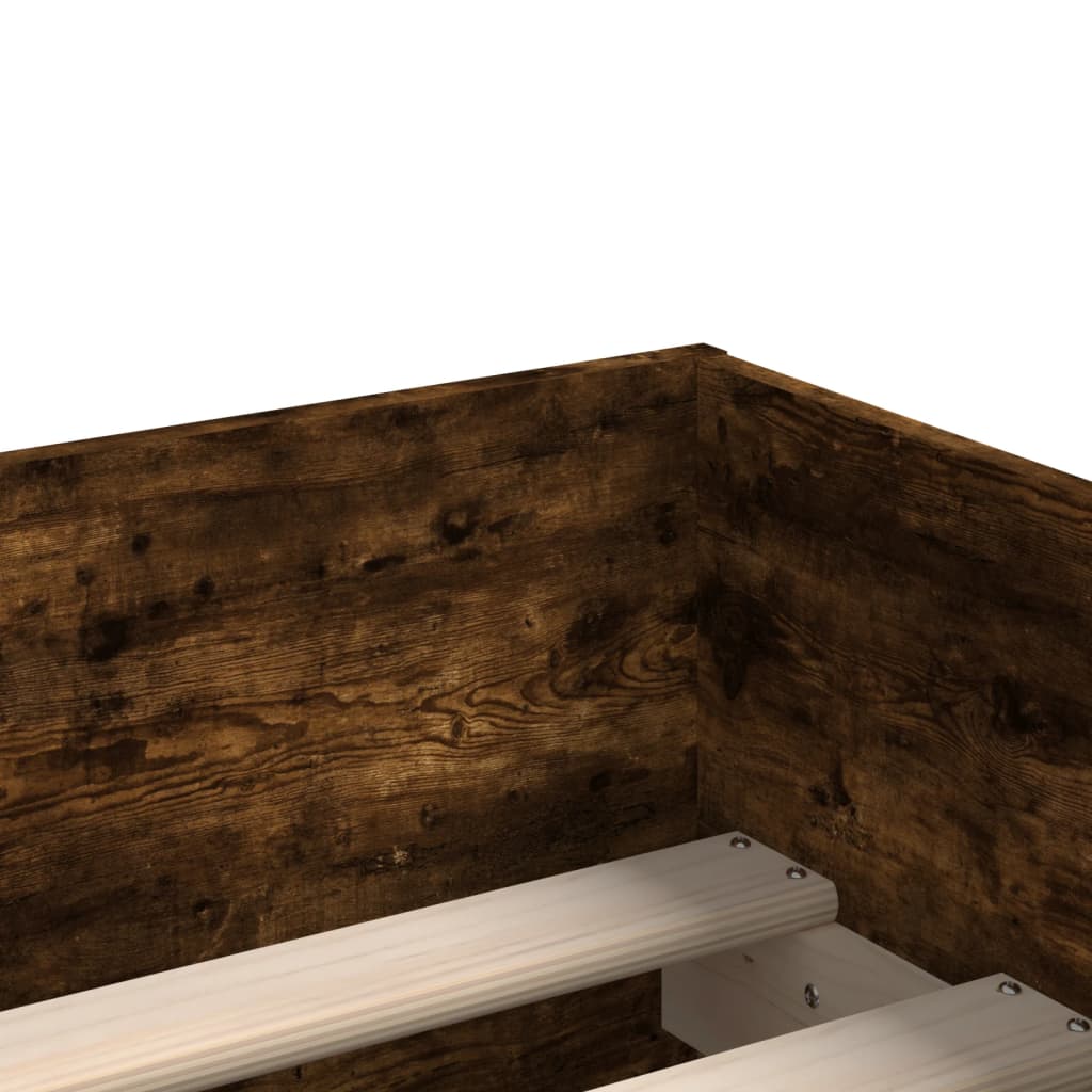 Bed Frame | Smoked Oak | Engineered wood, Plywood | Single | Bed Frame
