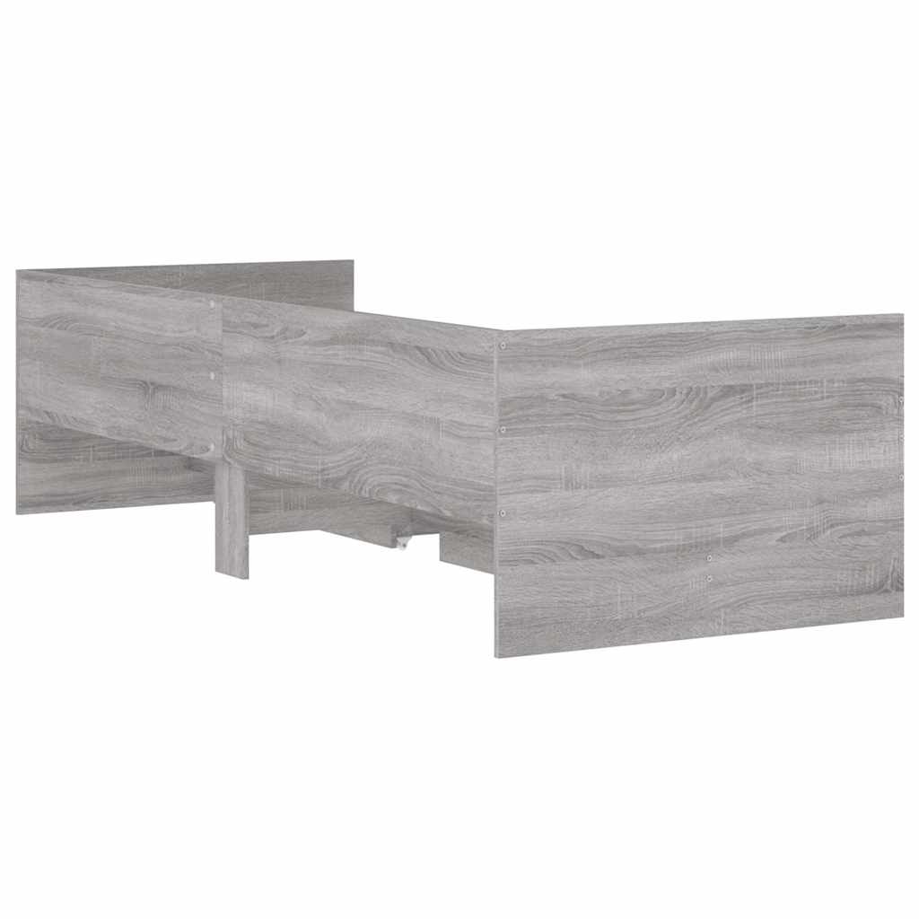 Bed Frame | Grey Sonoma | Engineered Wood | Single | Bed Frame
