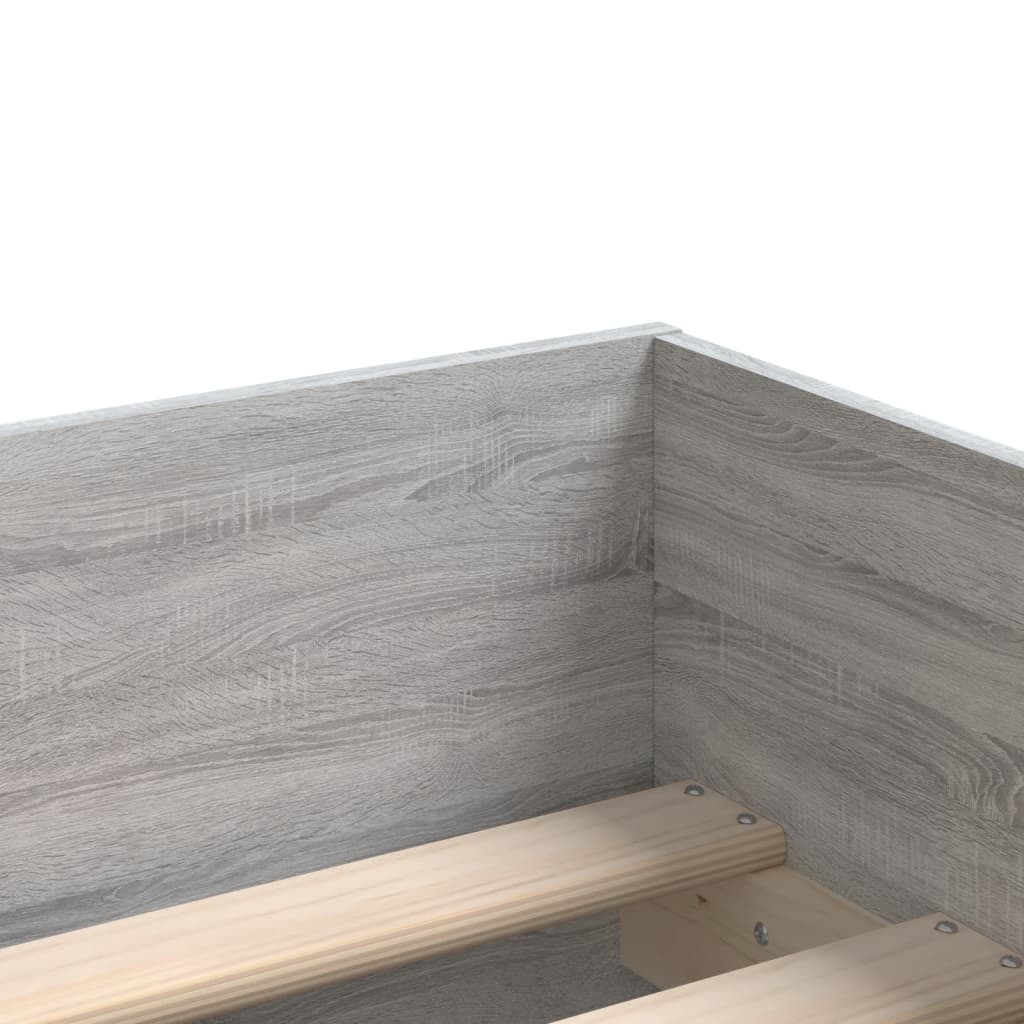 Bed Frame | Grey Sonoma | Engineered Wood | Single | Bed Frame